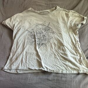 Floral Graphic Short Sleeve Tee - White